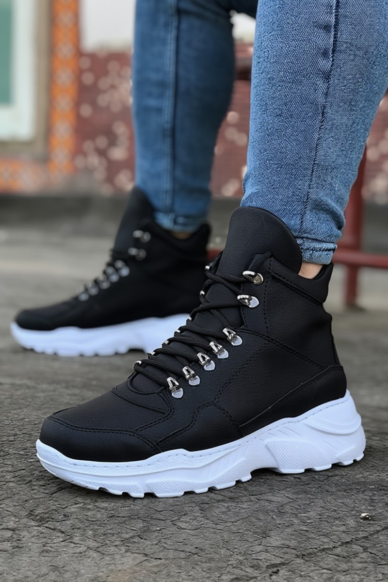 Erkek Spor Bot - Siyah Beyaz - 07