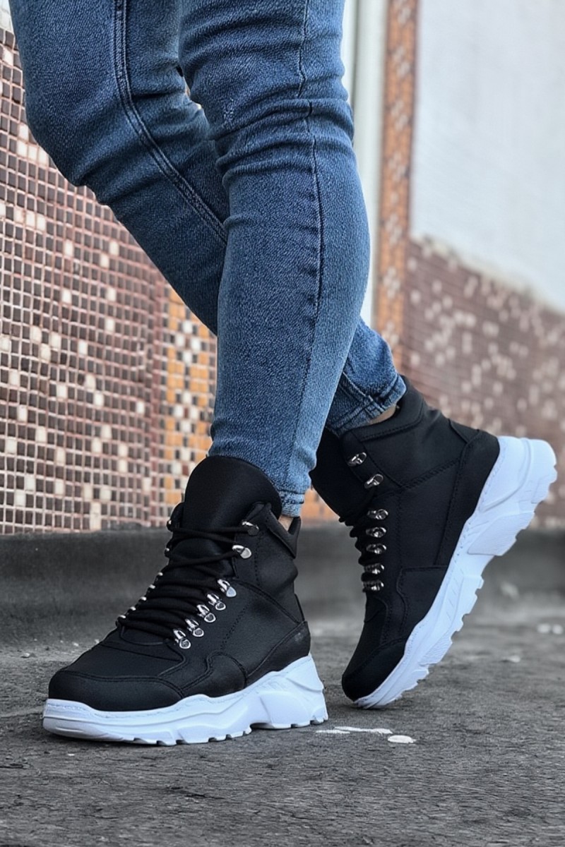 Erkek Spor Bot - Siyah Beyaz - 07