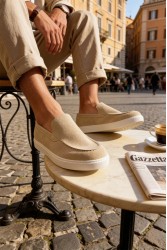 Erkek Mokasen - Vizon Süet - 0241