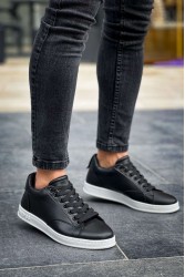 Mens Sneakers - Black White - 611