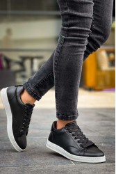 Mens Sneakers - Black White - 611