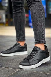 Mens Sneakers - Black White - 611