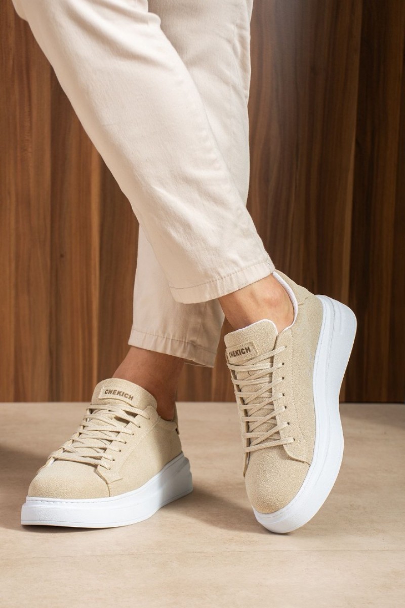 Erkek Sneaker - Bej Süet - 2623