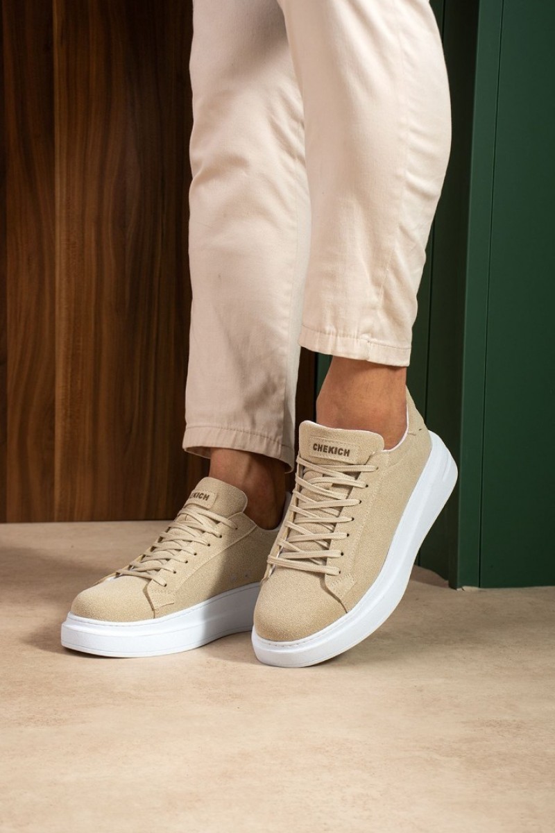 Erkek Sneaker - Bej Süet - 2623