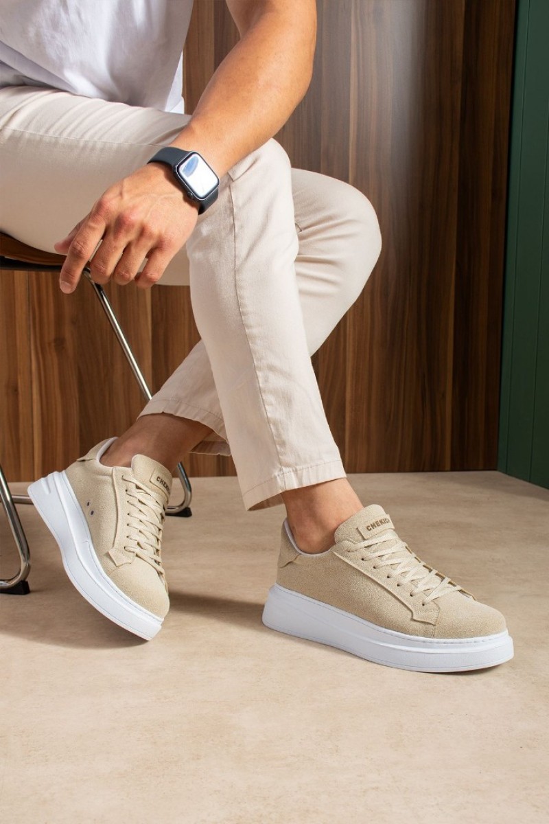 Erkek Sneaker - Bej Süet - 2623