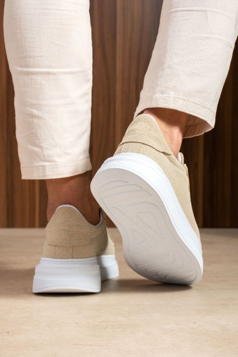 Erkek Sneaker - Bej Süet - 2623