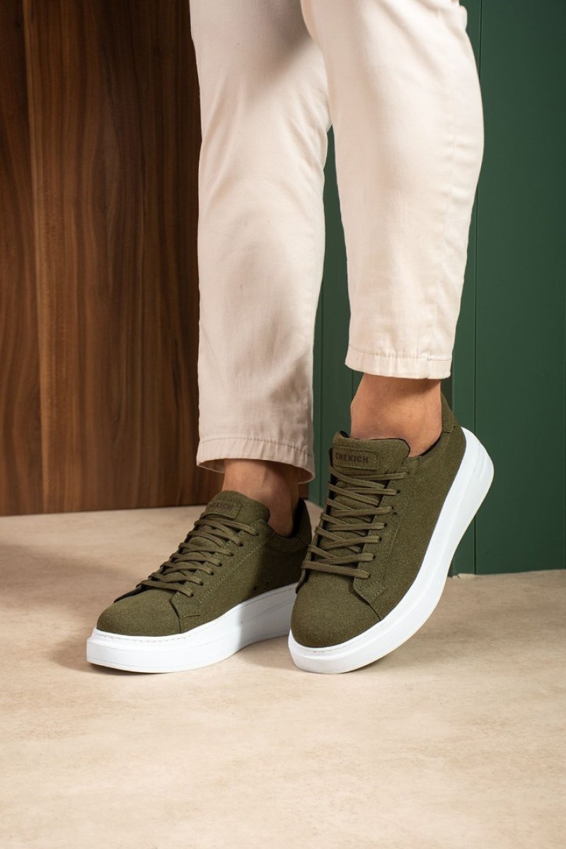 Erkek Sneaker - Haki Süet - 2623
