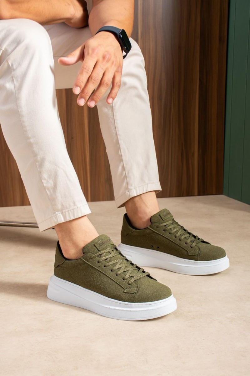 Erkek Sneaker - Haki Süet - 2623