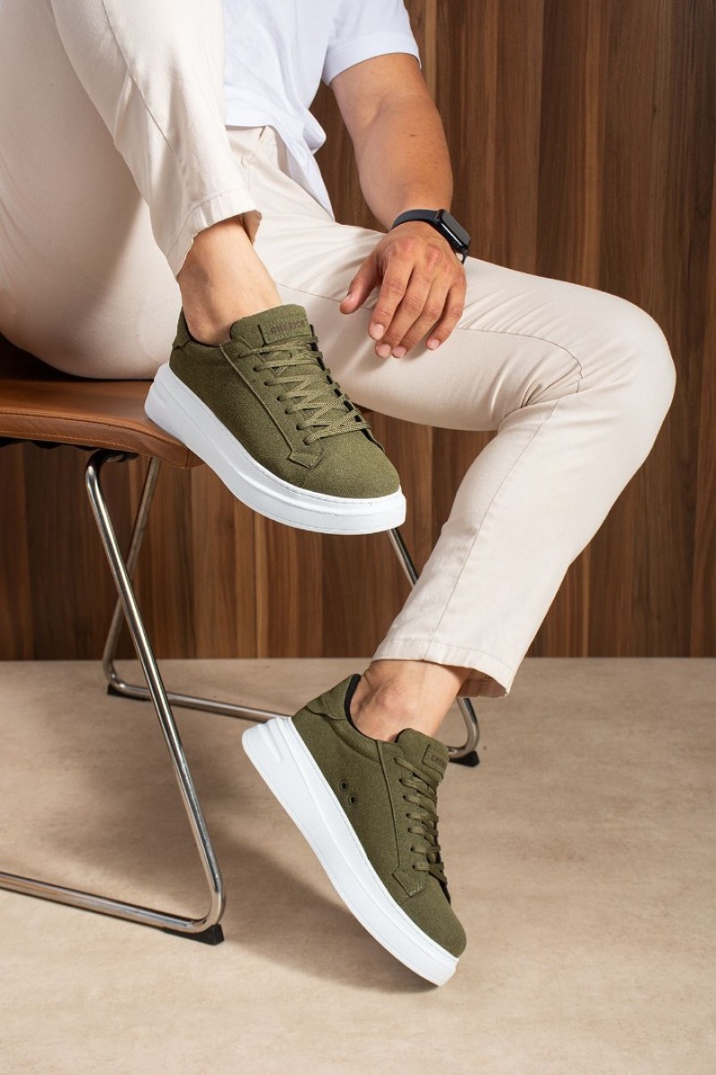 Erkek Sneaker - Haki Süet - 2623
