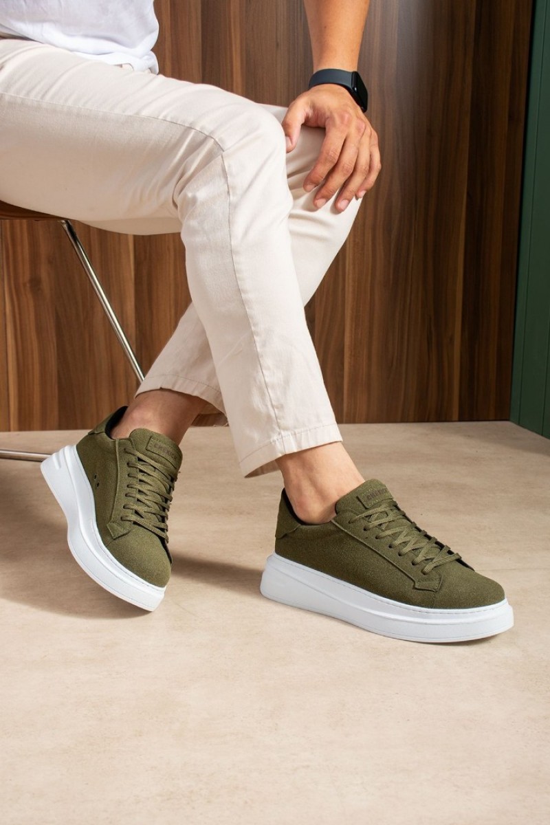 Erkek Sneaker - Haki Süet - 2623