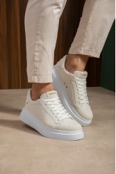 Erkek Sneaker - Beyaz Süet - 2623