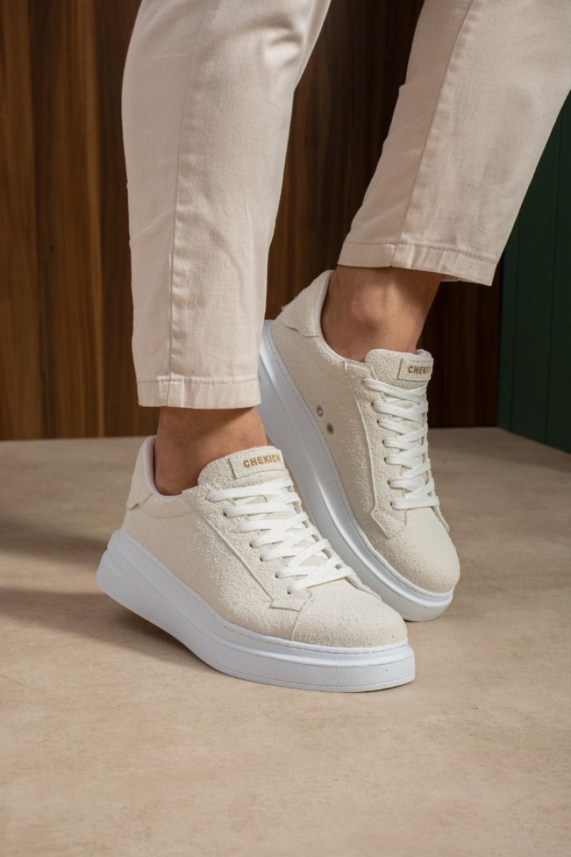 Erkek Sneaker - Beyaz Süet - 2623