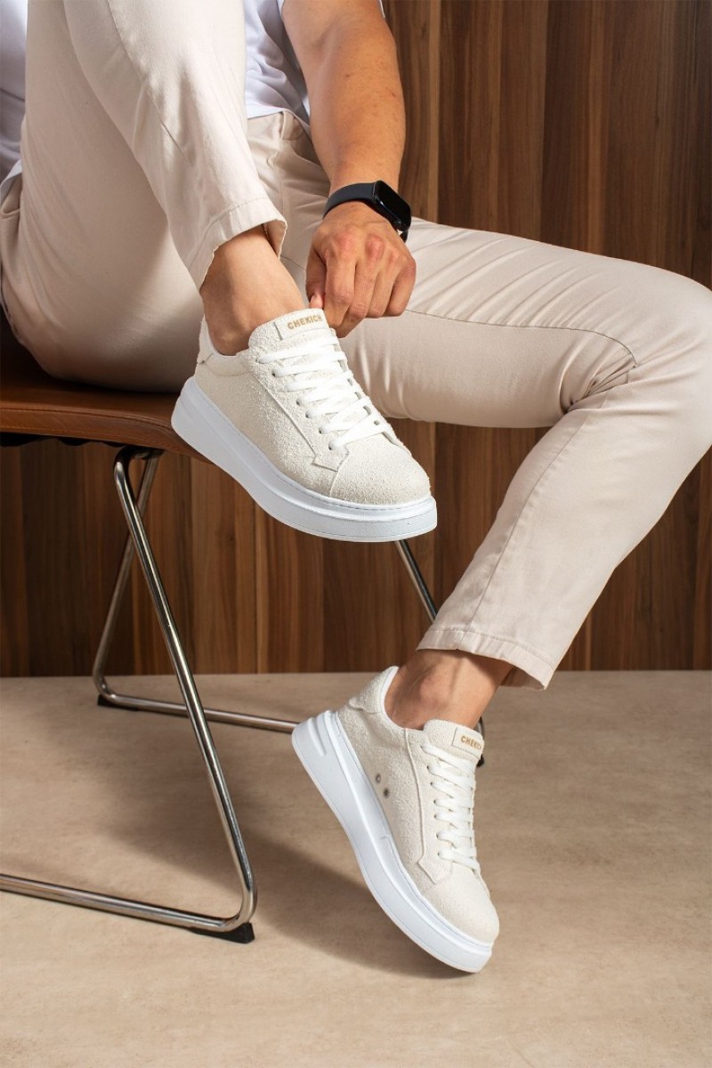 Erkek Sneaker - Beyaz Süet - 2623
