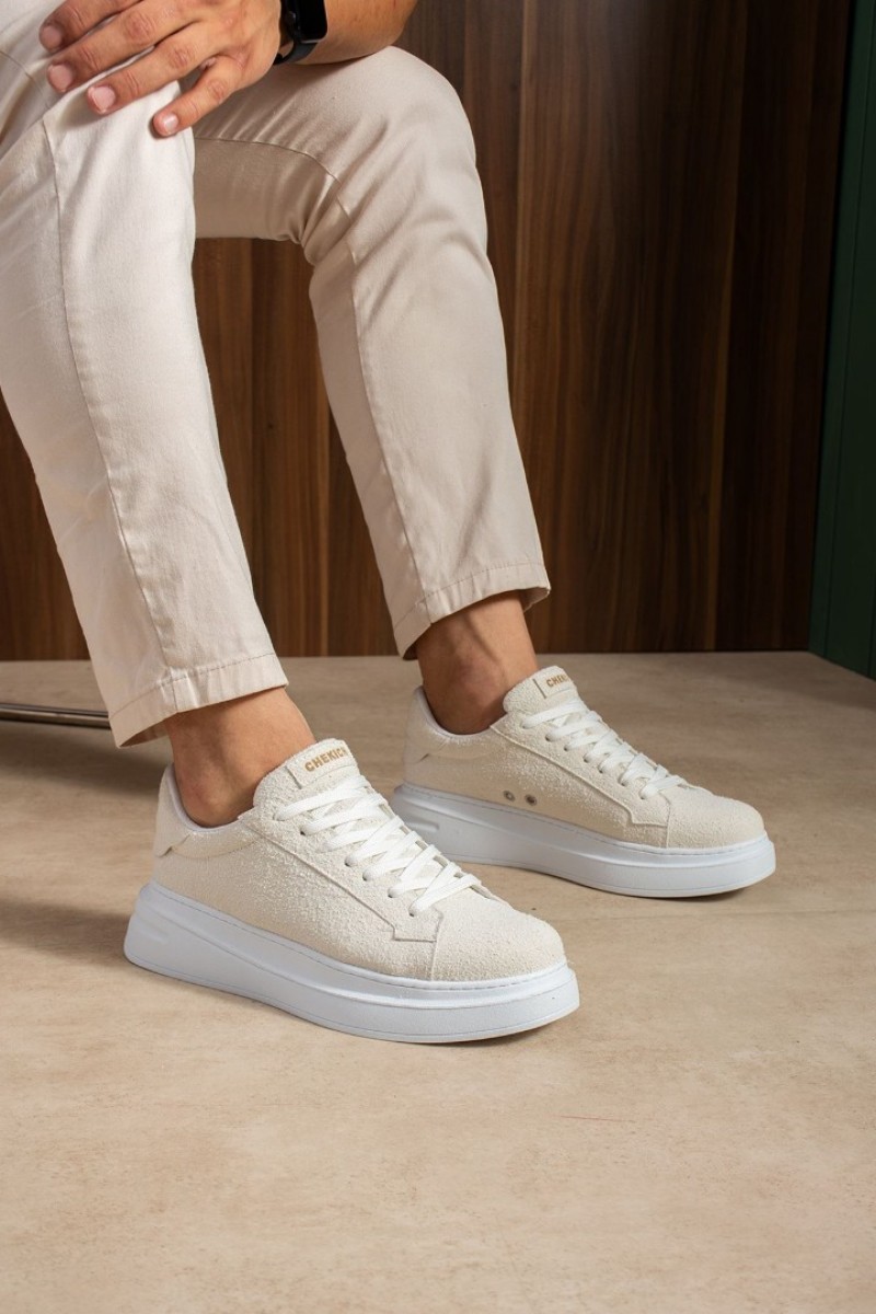 Erkek Sneaker - Beyaz Süet - 2623