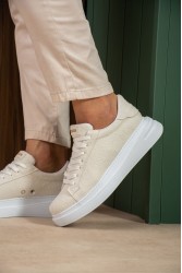 Erkek Sneaker - Beyaz Süet - 2623
