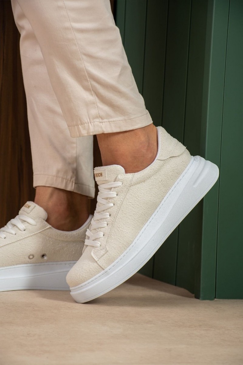 Erkek Sneaker - Beyaz Süet - 2623