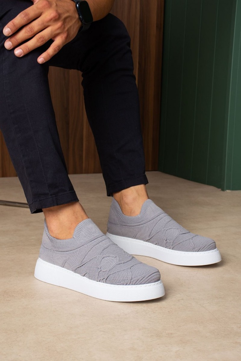 Erkek Sneaker - Gri - 411