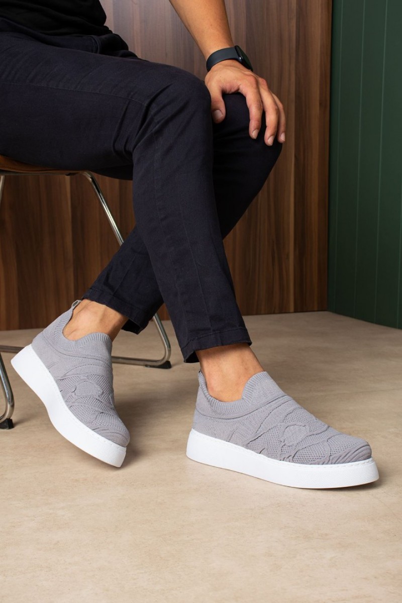 Erkek Sneaker - Gri - 411