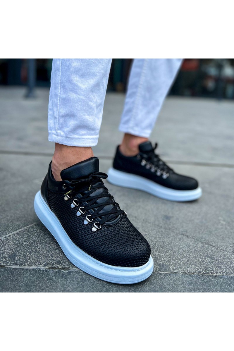 Mens Sneakers - Black White - 021