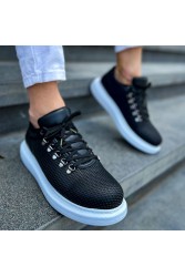 Mens Sneakers - Black White - 021