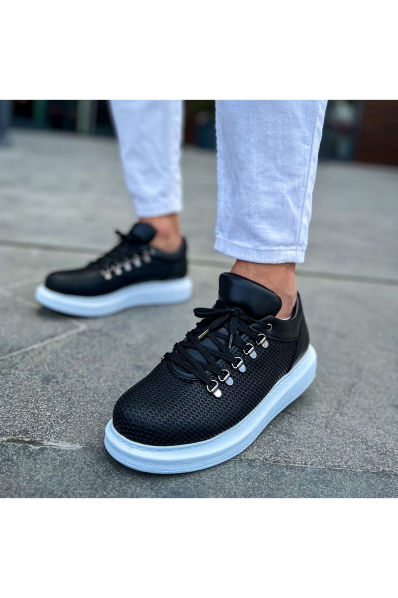 Mens Sneakers - Black White - 021
