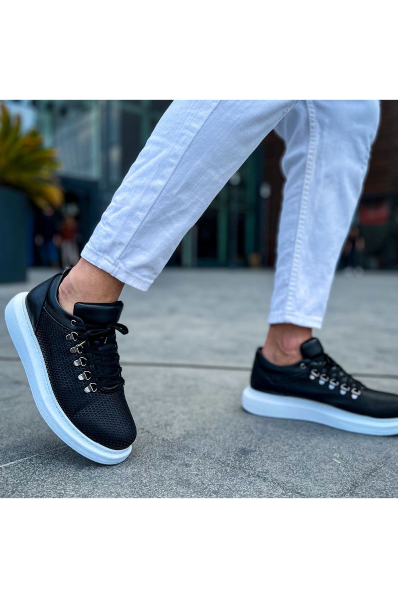 Mens Sneakers - Black White - 021
