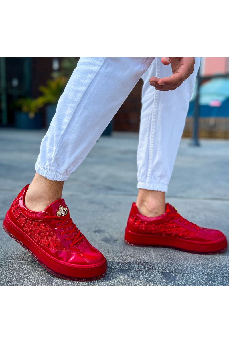 Erkek Sneaker - Kırmızı  - 975