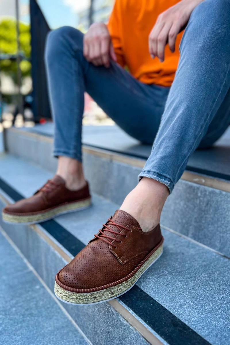 Erkek Sneaker - Taba Beyaz - 117