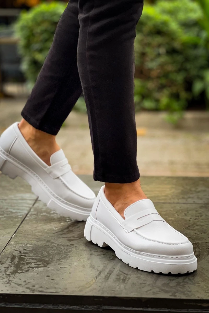 Erkek Mokasen - Beyaz - 2417