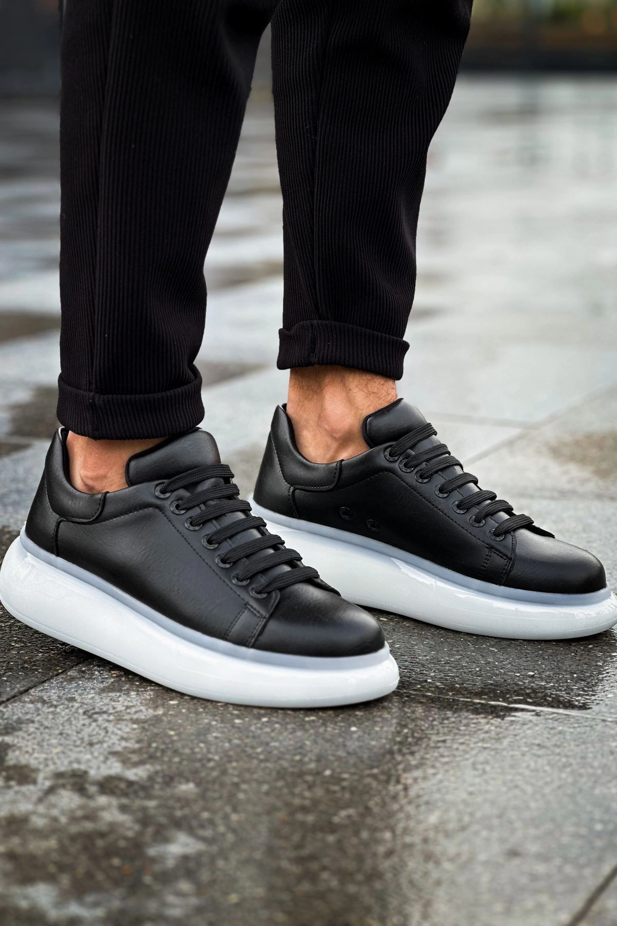 Erkek Sneaker - Siyah Beyaz - 295