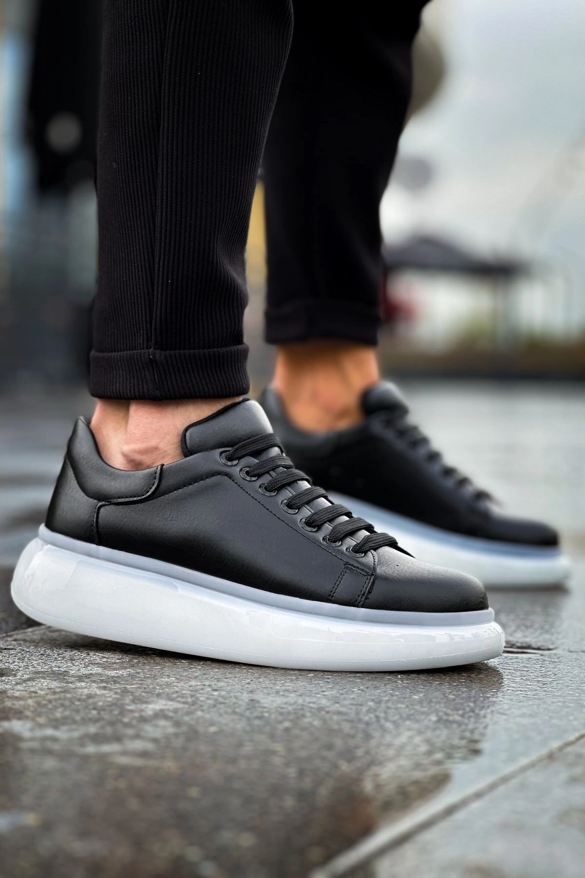 Erkek Sneaker - Siyah Beyaz - 295