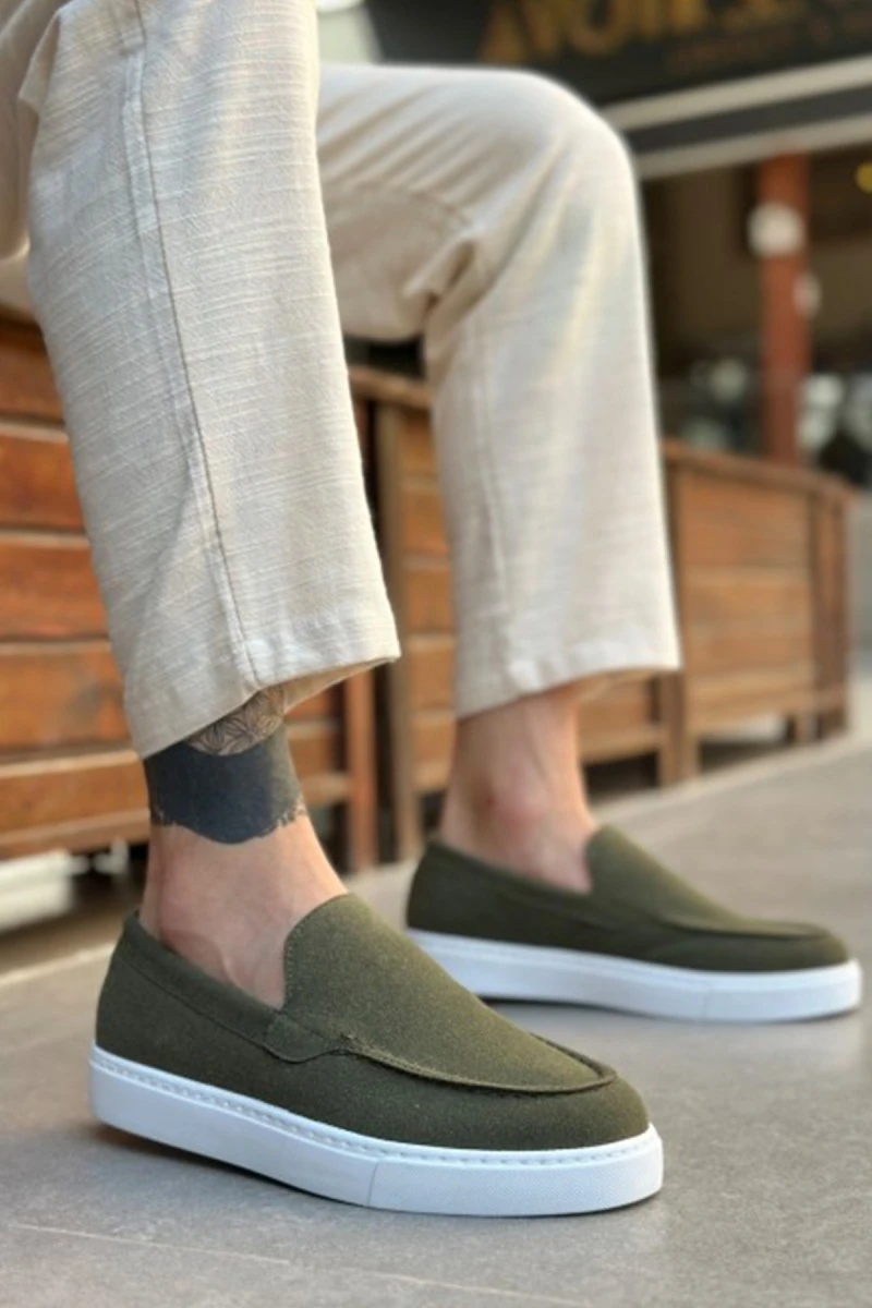 Erkek Mokasen - Haki Süet - 0241