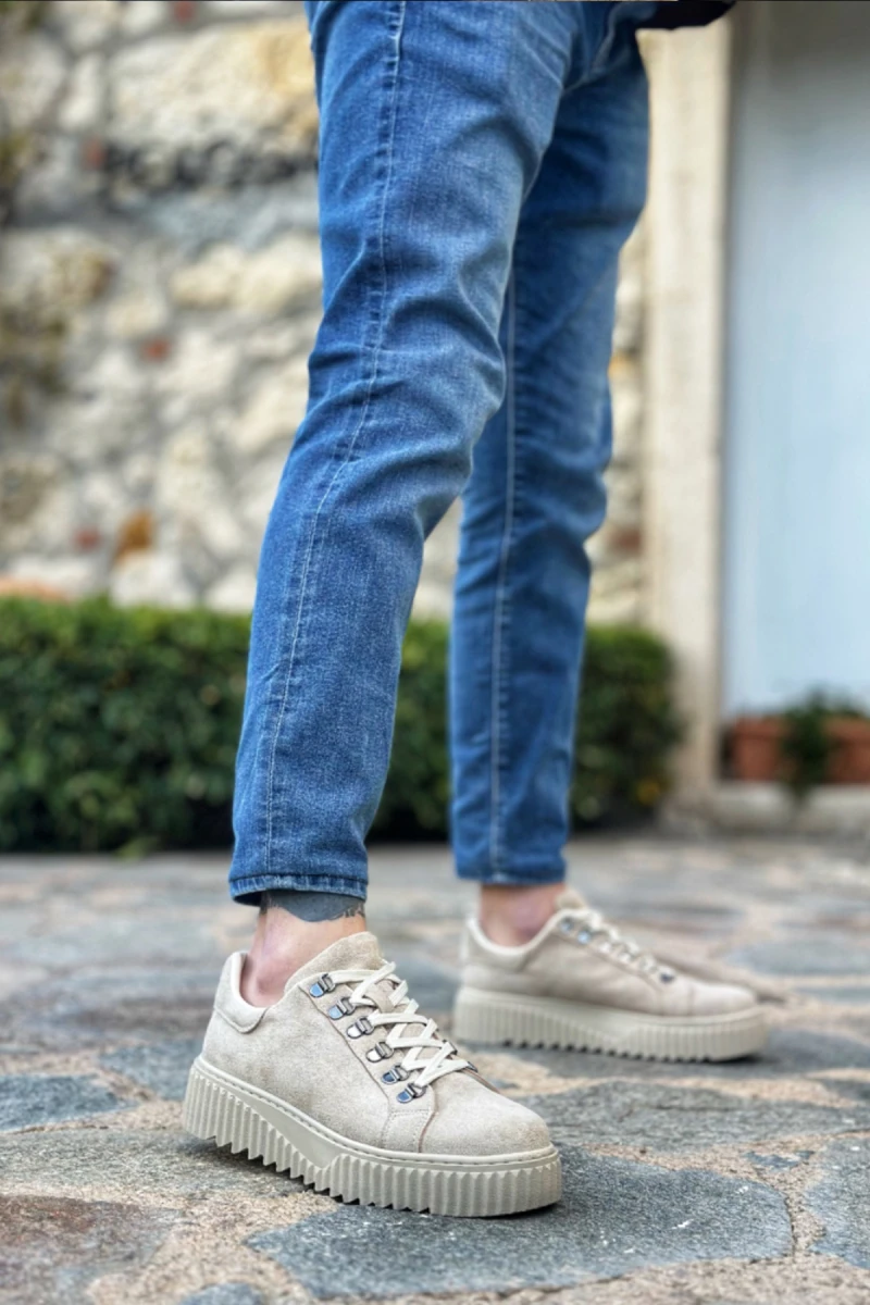Erkek Sneaker - Bej Süet - 505