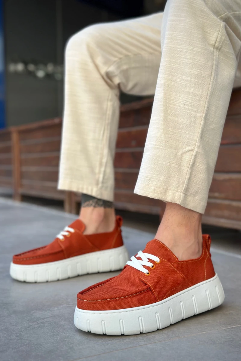 Erkek Günlük Ayakkabı - Turuncu - 676