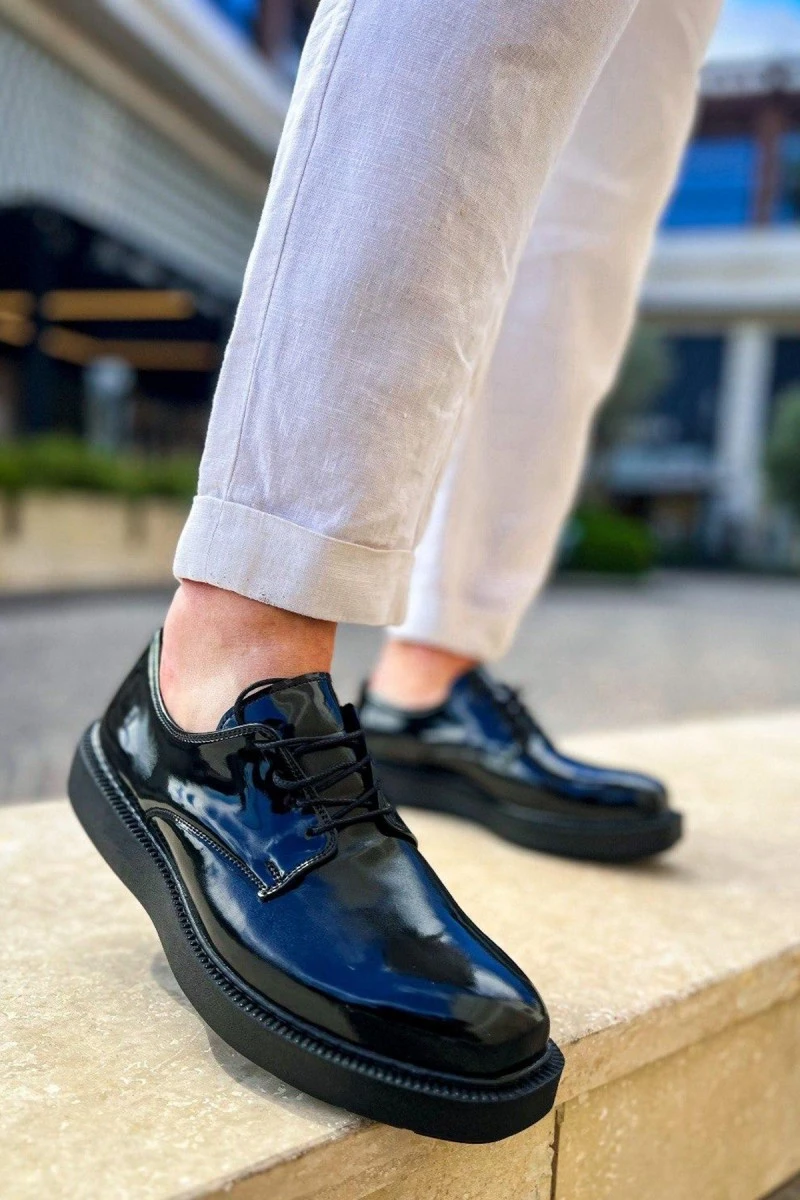 Erkek Klasik Ayakkabı - Siyah Rugan - 001