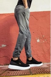 Erkek Sneaker - Siyah Beyaz Süet - 040