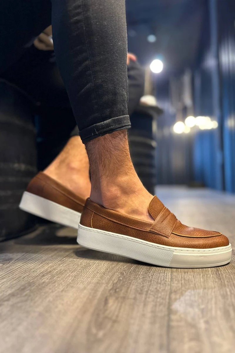 Erkek Mokasen - Taba - 400